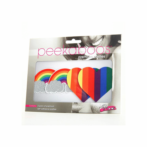 Peekaboo Pasties - Pride Lips / 2 Pair Rainbow