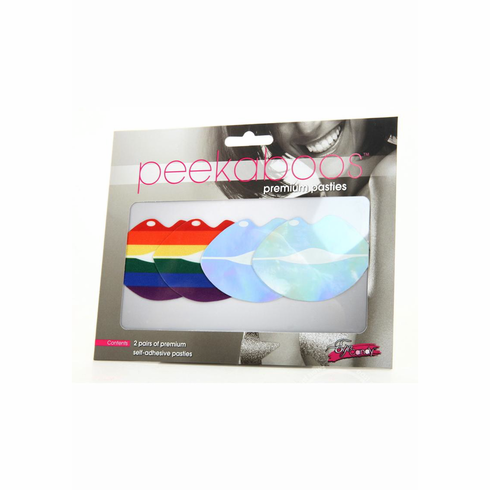 Peekaboo Pasties - Pride Lips / 2 Pair Rainbow
