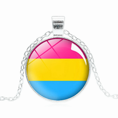 Pendant/Necklaces - Glass Cabochon Pan Adjustable