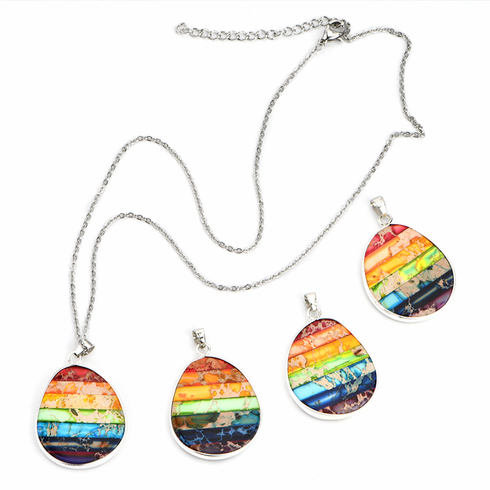 Pendants/Necklaces -Bohemian Gemstone Rainbow Adjustable