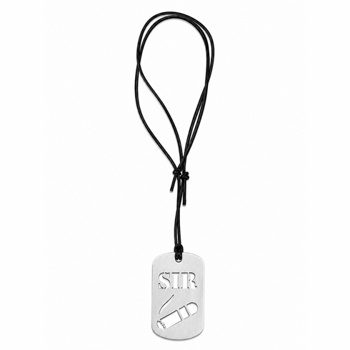 Pendants/Necklaces-Cigar Kink / Sir Silver Adjustable Dog Tag