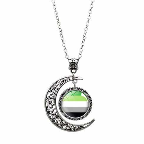 Pendants/Necklaces - Crescent Moon Aromantic