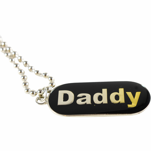 Pendants/Necklaces - Daddy Black Adjustable Dog Tag