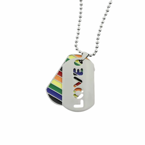 Pendants/Necklaces - Love Rainbow Adjustable Dog Tag