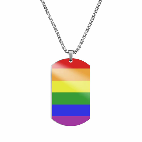 Pendants/Necklaces Rainbow Adjustable Dog Tag