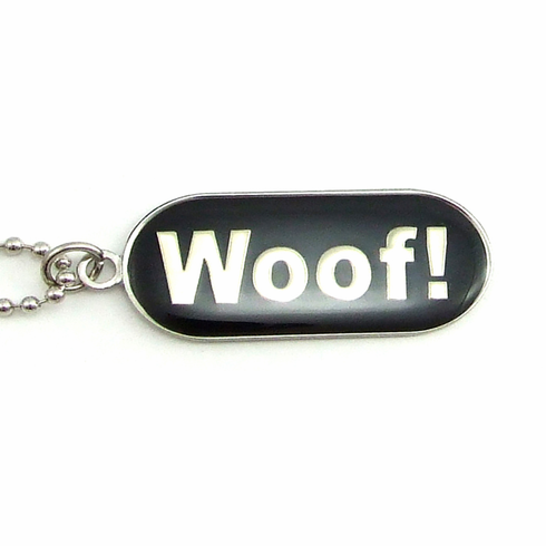 Pendants/Necklaces - Woof Black Adjustable Dog Tag