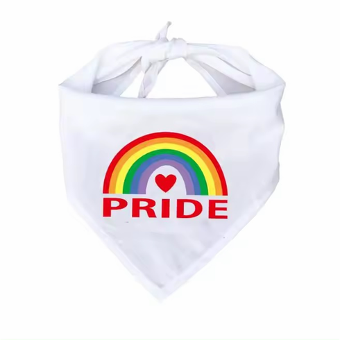 Pet Neck Scarf - Pride White 23" x 28"
