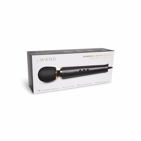 Petite Plug-In Wand Massager Black 9" Silicone