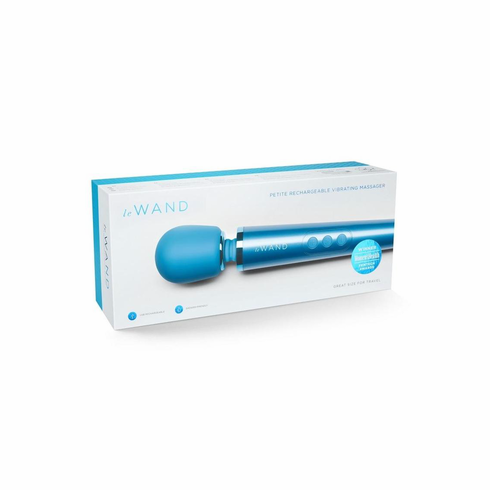 Petite Rechargeable Silicone Vibrating Massager Blue 9" Silicone