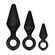 Platinum Silicone Loop Plug Kit -3 pc Set Black Silicone