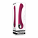 Pleasure Curve Rechargeable Silicone G-Spot Vibrator Red 7.5" Silicone
