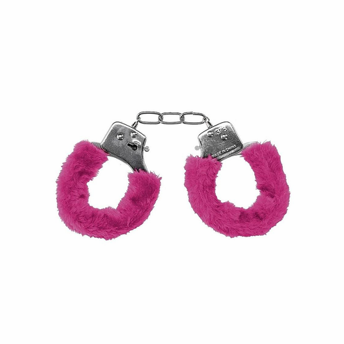 Pleasure Furry Handcuffs Pink One Size