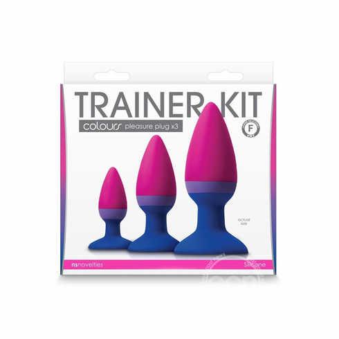 Pleasures Trainer Silicone Anal Plug Kit - 3 pc Set Bi Silicone