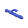 Pop Goes The O Rechargeable Silicone Triple Motor Thrusting Rabbit Vibrator Blue 9.7" Silicone