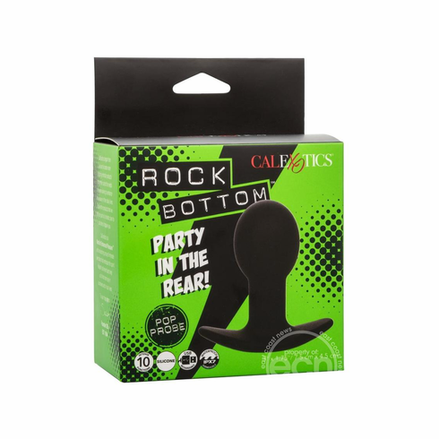 Pop Rechargeable Silicone Probe Black 3" Silicone