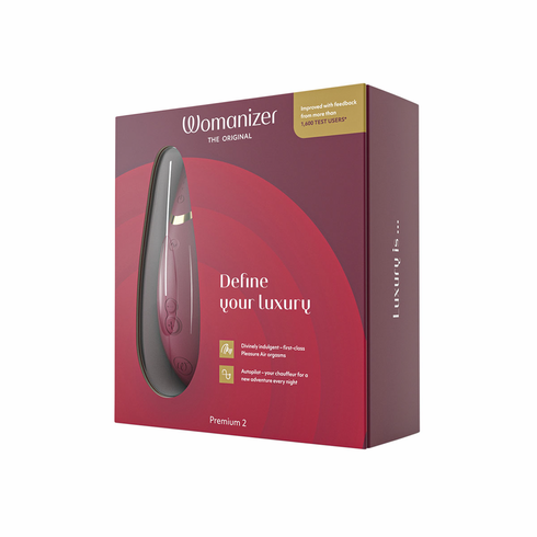 Premium 2 Rechargeable Silicone Clitoral Stimulator Bordeaux 6.1" Silicone