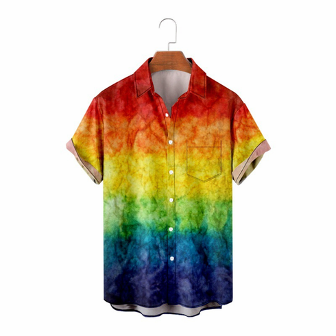 Pride Button Up Shirts Rainbow D6