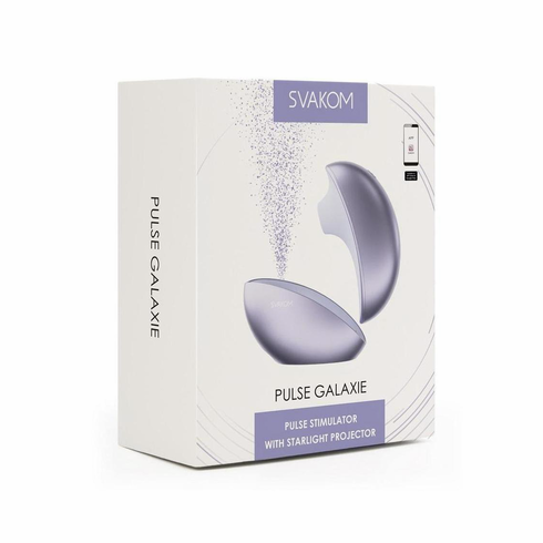 Pulse Galaxie Rechargeable Silicone Clitoral Stimulator with Remote Lilac 4" Silicone App