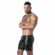 Punch Hole Leatherette Cargo Shorts Black