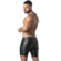 Punch Hole Leatherette Cargo Shorts Black