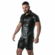 Punch Hole Leatherette Shirt Black/Khaki