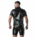 Punch Hole Leatherette Shirt Black/Khaki