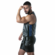 Punch Hole Leatherette Vest Black/Blue