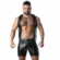 Punch Hole Leatherette Vest Black/Khaki