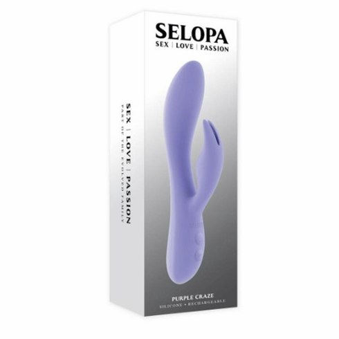 Purple Craze Rechargeable Silicone Rabbit Vibrator - Purple