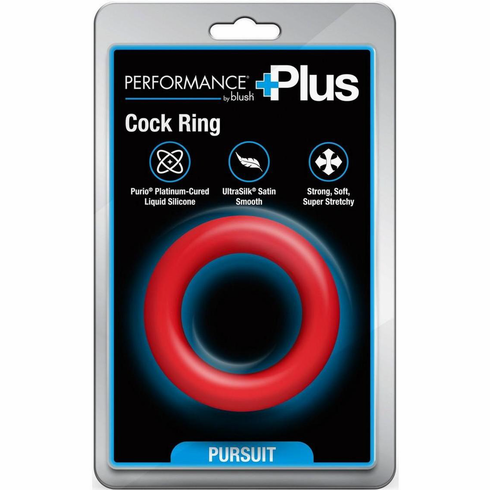Pursuit Silicone Cock Ring Red One Size Silicone