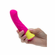 Quilted G Rechargeable Silicone Vibrator Pink/Yellow 4" Silicone