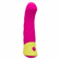 Quilted G Rechargeable Silicone Vibrator Pink/Yellow 4" Silicone