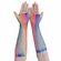 Rainbow Fishnet Gloves - Arm Rainbow One Size