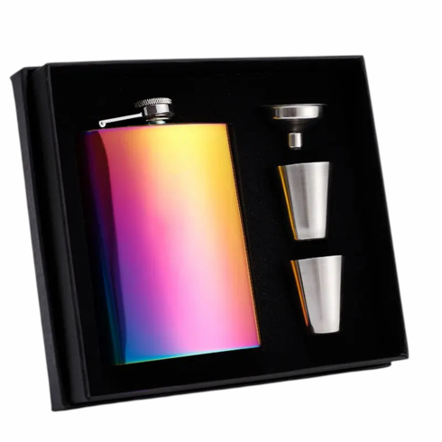 Rainbow Gradient Flask Set  8 oz
