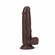 Real Skin Series Dildos Dark Brown 7.5" TPE/TPR/ABS