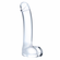 Realistic Curved G-Spot Dildo Clear 7" Glass