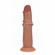 RealRock Dual Layered Silicone Realistic Sliding Skin Dildo 7" Caramel
