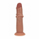 RealRock Dual Layered Silicone Realistic Sliding Skin Dildo 8" Caramel