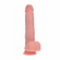 RealRock Dual Layered Silicone Realistic Vibrating Thrusting Dildo with Balls and Suction Cup 8" Beige