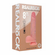 RealRock Dual Layered Silicone Realistic Vibrating Thrusting Dildo with Balls and Suction Cup 8" Beige