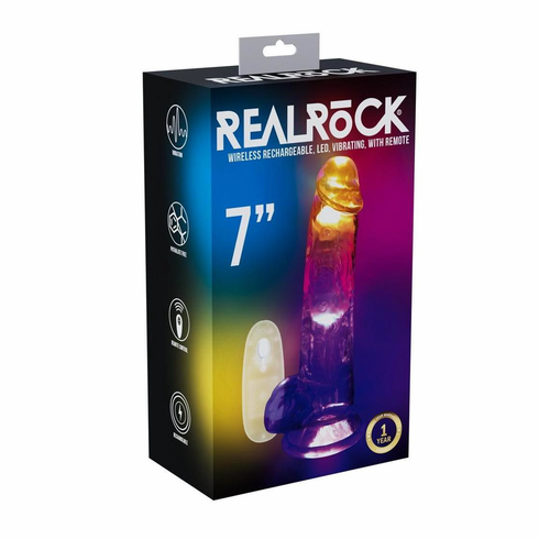 Rechargeable Dildo with Remote Multicolor 7" TPE/TPR/ABS Remote Multicolor 7" TPE/TPR/ABS Remote