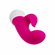 Rechargeable Dual Pleaser Rechargeable Silicone Vibrator  Pink 7" Silicone