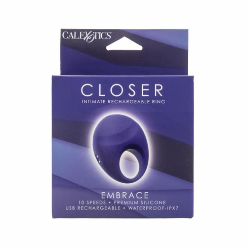 Rechargeable Ring Embrace Silicone Cock Ring Purple One Size Silicone