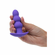 Rechargeable Silicone Beaded Probe Purple 3.7" Silicone