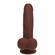 Rechargeable Silicone Dual Layered Vibrating Curved Dildo with Weighted Balls Silicone 6" Brown
