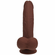 Rechargeable Silicone Dual Layered Vibrating Curved Dildo with Weighted Balls Silicone 8" Brown