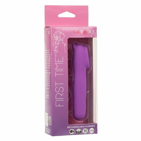 Rechargeable Silicone Hummer Stimulator Purple 5" Silicone