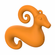 Rechargeable Silicone Mini Vibe Capricorn Orange 3.6" Silicone