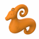 Rechargeable Silicone Mini Vibe Capricorn Orange 3.6" Silicone