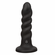 Rechargeable Silicone Rippled Probe Black 6.5" Silicone